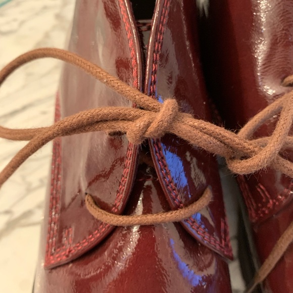 Burgundy Laced Ankle Boots 39 - Picture 7 of 15